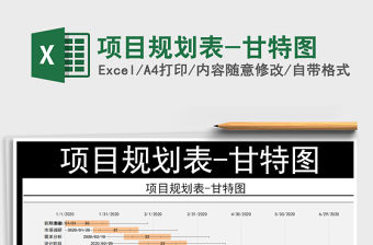 2021年項(xiàng)目規(guī)劃表-甘特圖