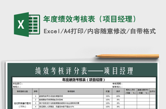 2021年年度績(jī)效考核表（項(xiàng)目經(jīng)理）