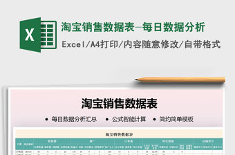 2021年淘寶銷售數據表-每日數據分析