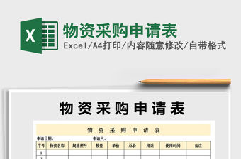2021年物資采購申請表