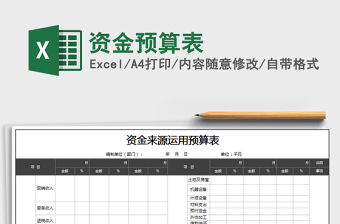 2021年資金預算表