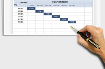 2021年工厂生产排期表