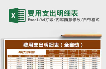 2021年費用支出明細表
