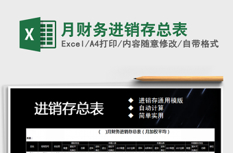 2022年月財(cái)務(wù)進(jìn)銷存總表