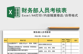 2021年财务部人员考核表