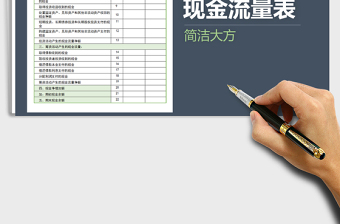 2021年小企業(yè)現金流量表（簡潔大方）免費下載