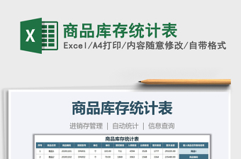 2021年商品庫(kù)存統(tǒng)計(jì)表