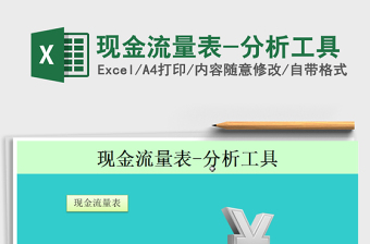 2021年現(xiàn)金流量表-分析工具