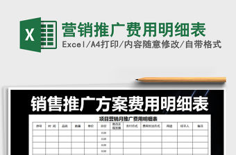 2021年營銷推廣費用明細表