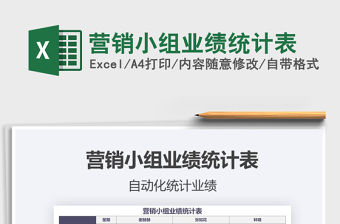 2021年營銷小組業(yè)績統(tǒng)計表