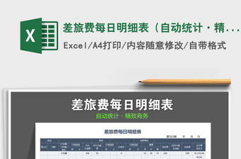 2021年差旅費(fèi)每日明細(xì)表（自動(dòng)統(tǒng)計(jì)·精致商務(wù)）