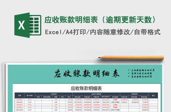 2021年應(yīng)收賬款明細(xì)表（逾期更新天數(shù)）
