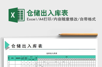2021年倉儲出入庫表