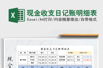 2021年現(xiàn)金收支日記賬明細(xì)表