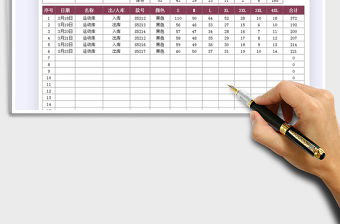 2021年服飾出入庫表