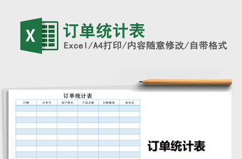 2021年訂單統(tǒng)計表