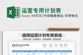 2021年運(yùn)營(yíng)專用計(jì)劃表