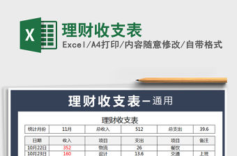 2021年理財收支表