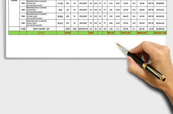 2021年出口訂單船務裝柜明細立方自動換算資料表格