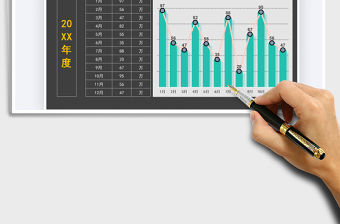 2021年銷售圖表-全年銷量報表