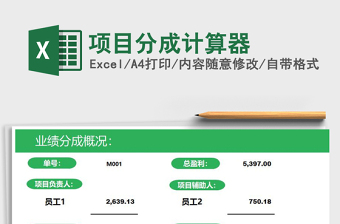 2021年項目分成計算器
