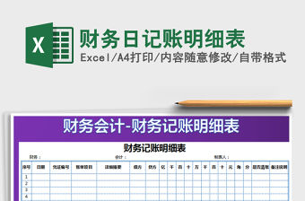 2021年財務日記賬明細表