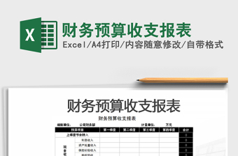 2021年財(cái)務(wù)預(yù)算收支報(bào)表