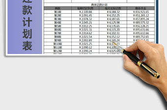 2021年贷款还款计划表