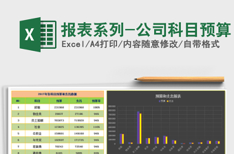 2021年報表系列-公司科目預(yù)算