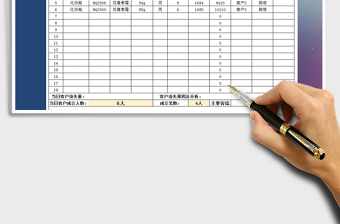 2021年营业收入台账报表