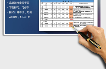 2021年裝飾報價單免費下載