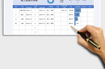 2021年施工进度计划表（自动计算）免费下载