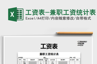 2021年工資表-兼職工資統(tǒng)計(jì)表
