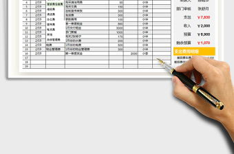2021年開支明細(xì)表（自動(dòng)計(jì)算）