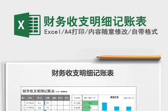 2021年財務收支明細記賬表
