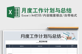 2021年月度工作計劃與總結