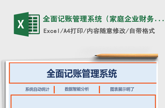 2021年全面記賬管理系統(tǒng)（家庭企業(yè)財務均適用）免費下載