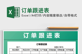 2021年訂單跟進表