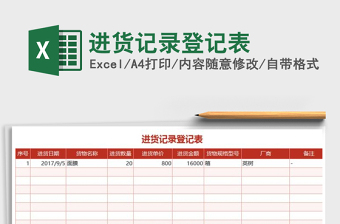 2021年進(jìn)貨記錄登記表