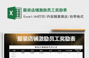 2021年服裝店鋪激勵員工獎勵表