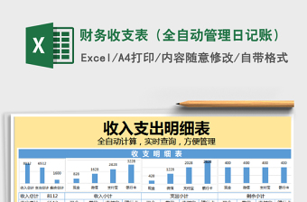 2021年財務(wù)收支表（全自動管理日記賬）