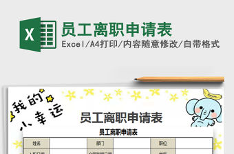 2022年員工離職申請表