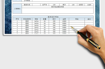 2021年装修报价单模板