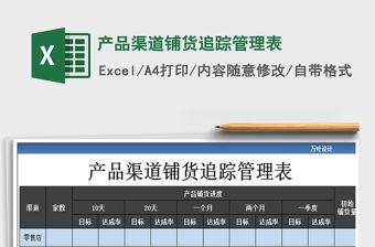 2021年產品渠道鋪貨追蹤管理表