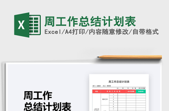 2021年周工作總結(jié)計(jì)劃表