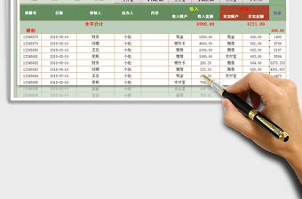 2021年收支表-現(xiàn)金日記賬-公式計算-圖表分析免費下載