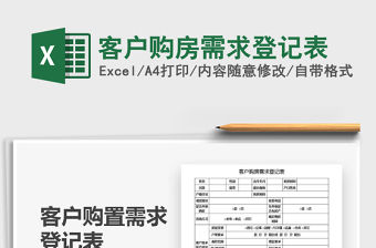 2021年客戶購房需求登記表