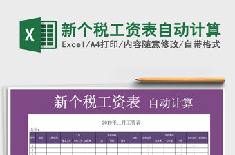 2021年新個稅工資表自動計算免費下載