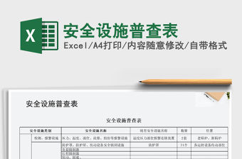 2021年安全設(shè)施普查表