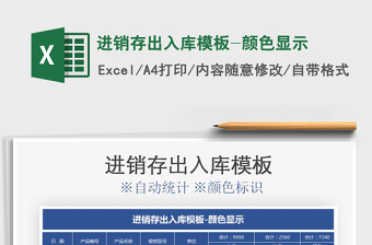 2021年進(jìn)銷存出入庫模板-顏色顯示